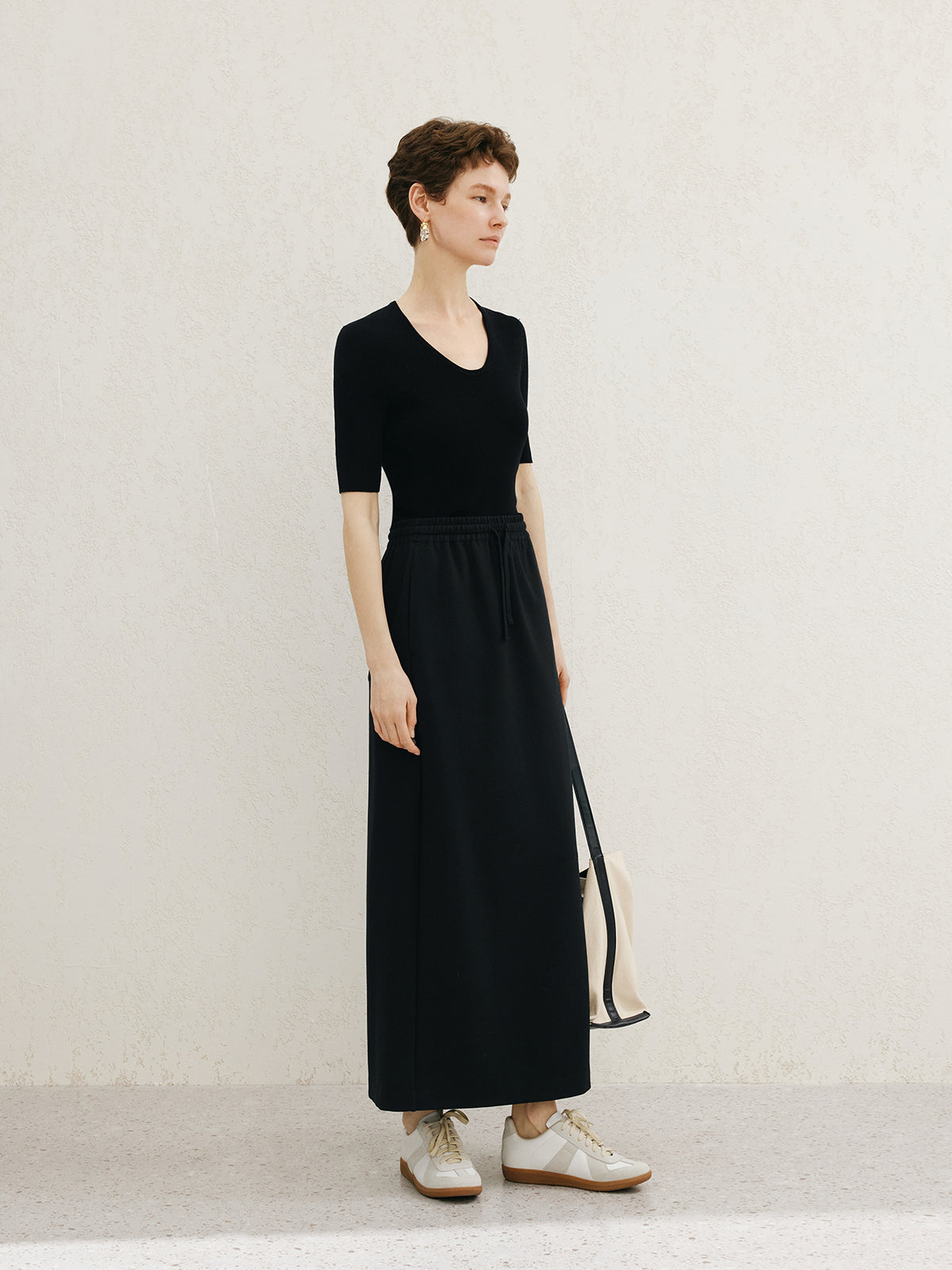 Straight Side Slit Skirt