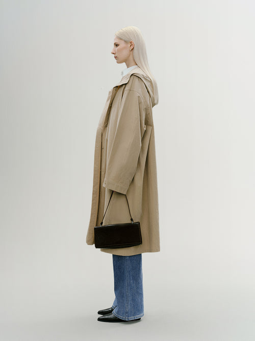 Load image 1 in gallery view. Cotton Hooded Rain Coat