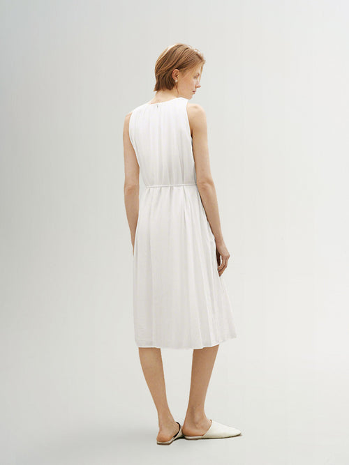 Load image 1 in gallery view. Stand Collar Sleeveless Dress