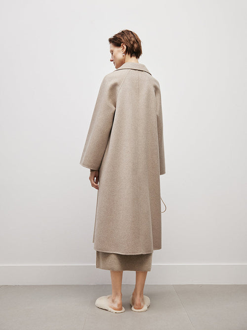 Load image 1 in gallery view. Luxury Pure Cashmere Wrap Coat