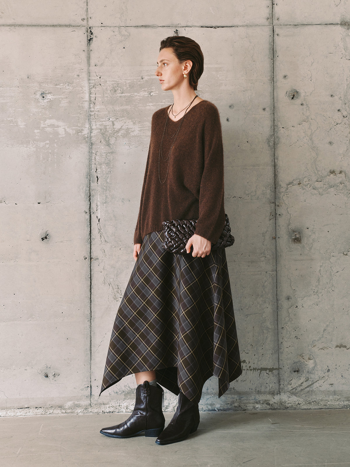 V-Neck Relaxed Silk-Cashmere Sweater