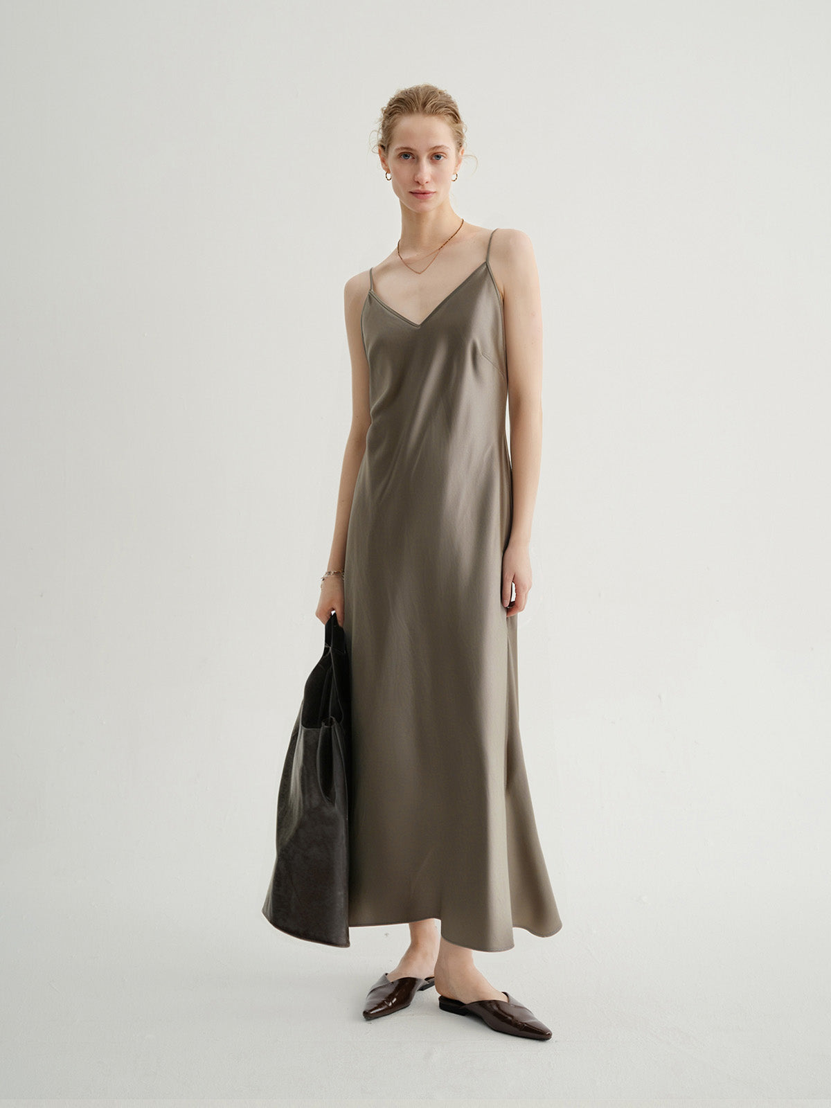 Flowy Acetate Slip Dress