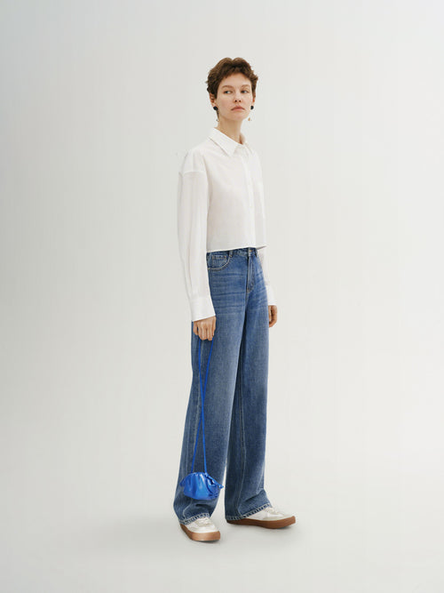 Load image 1 in gallery view. 100% Cotton Cropped Shirt