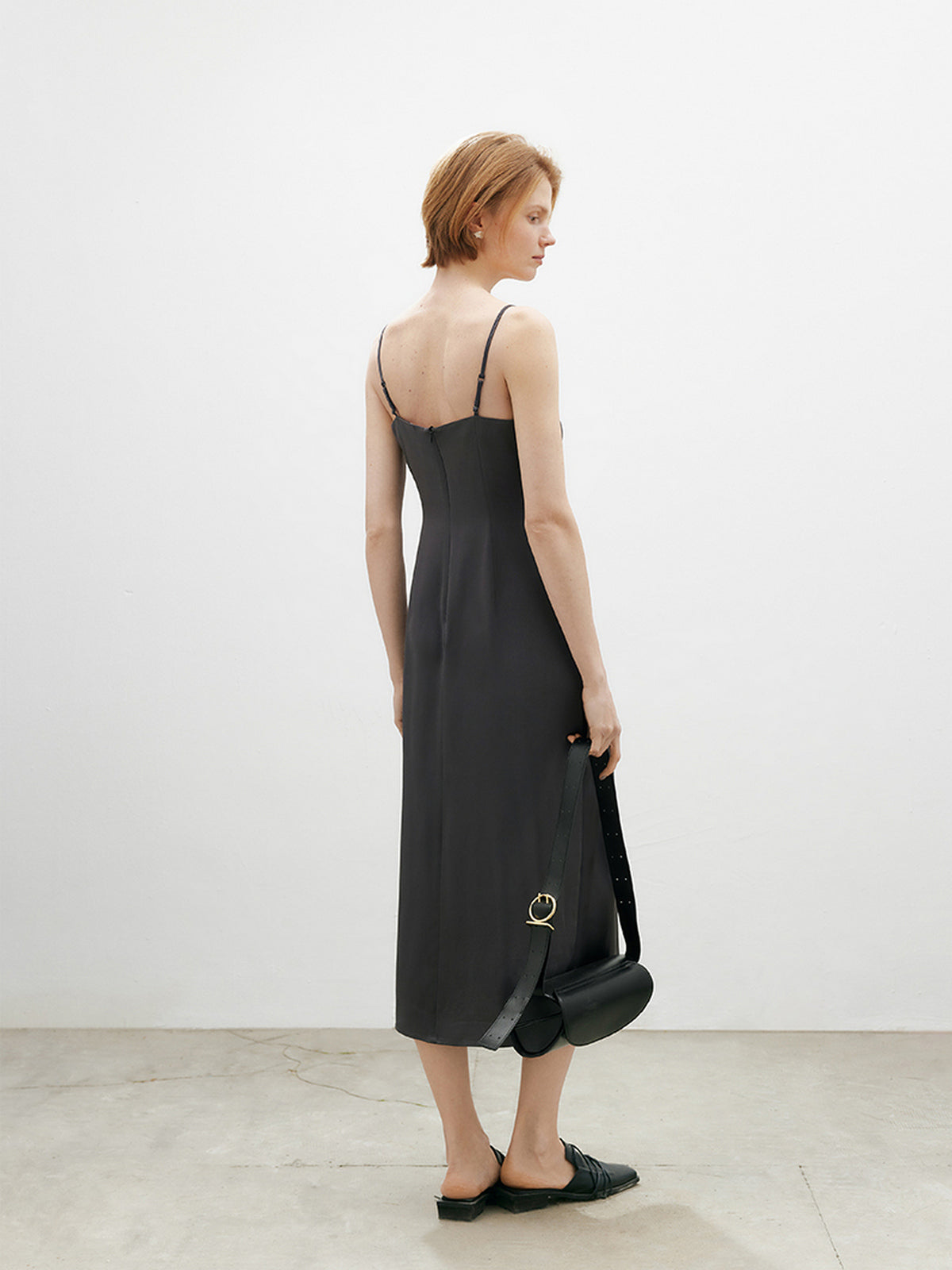Draped Acetate Slip Dress
