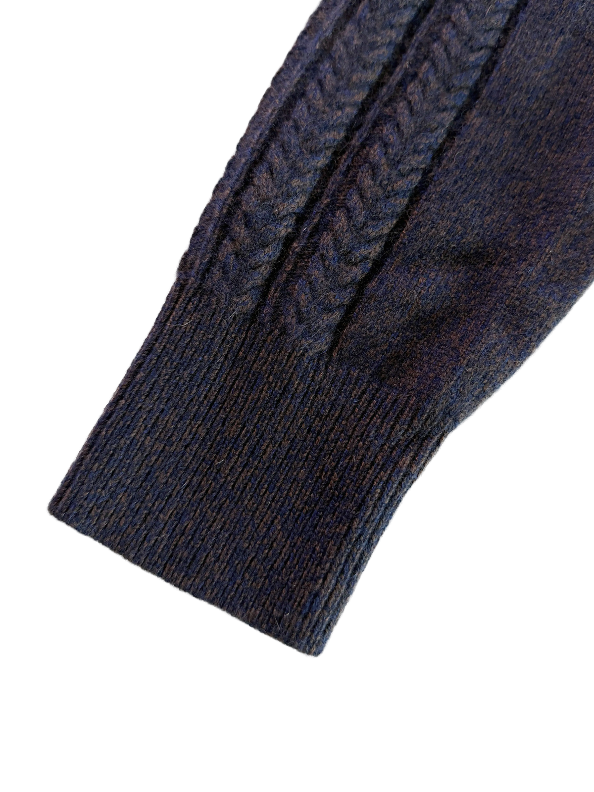 Cable-Sleeve Zip Cashmere Cardigan