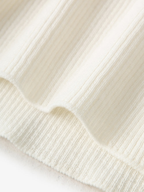 Load image 1 in gallery view. Pure Wool Crew Neck Knit Top