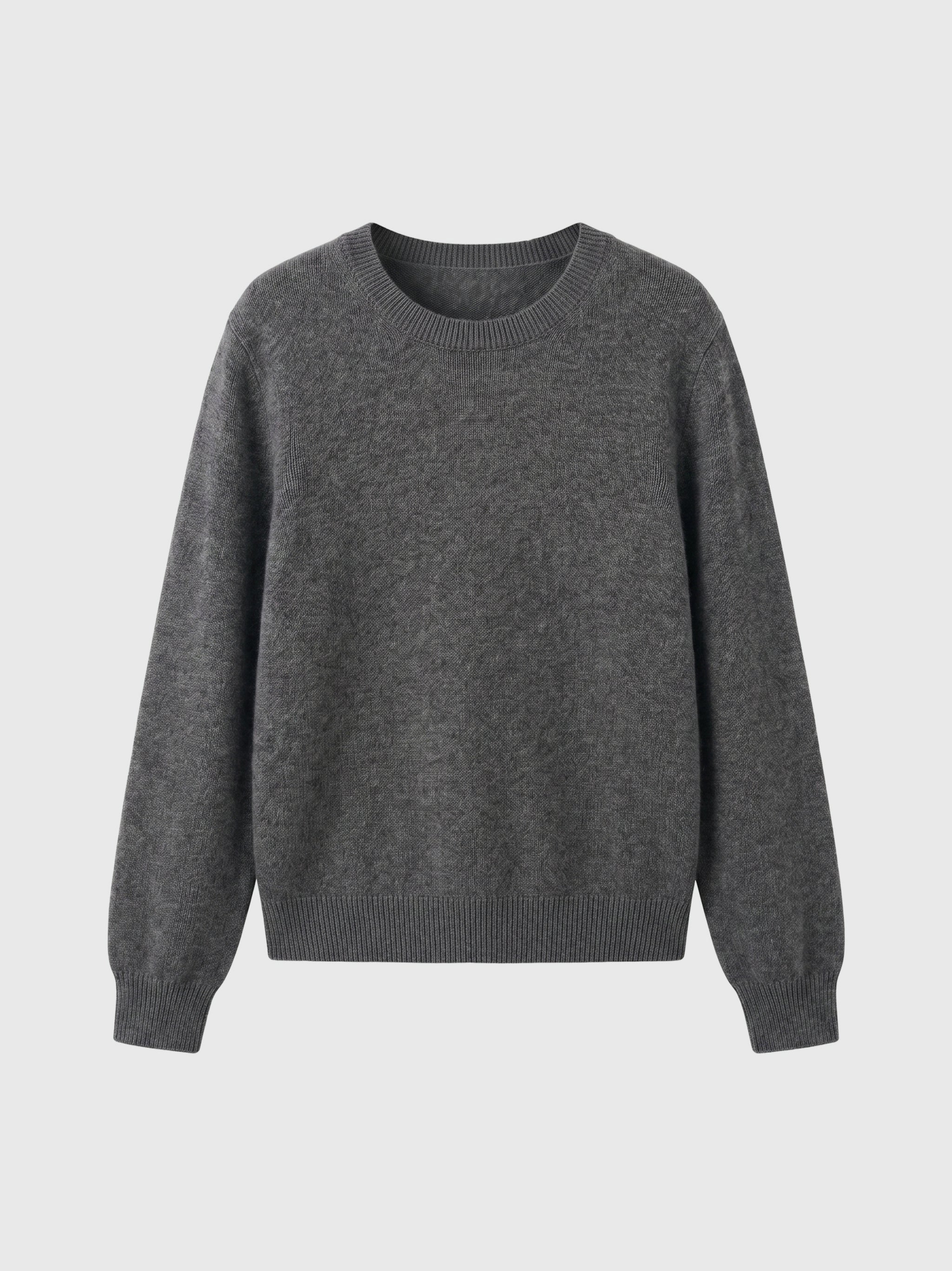 Cashmere-Silk Crewneck Knit Sweater