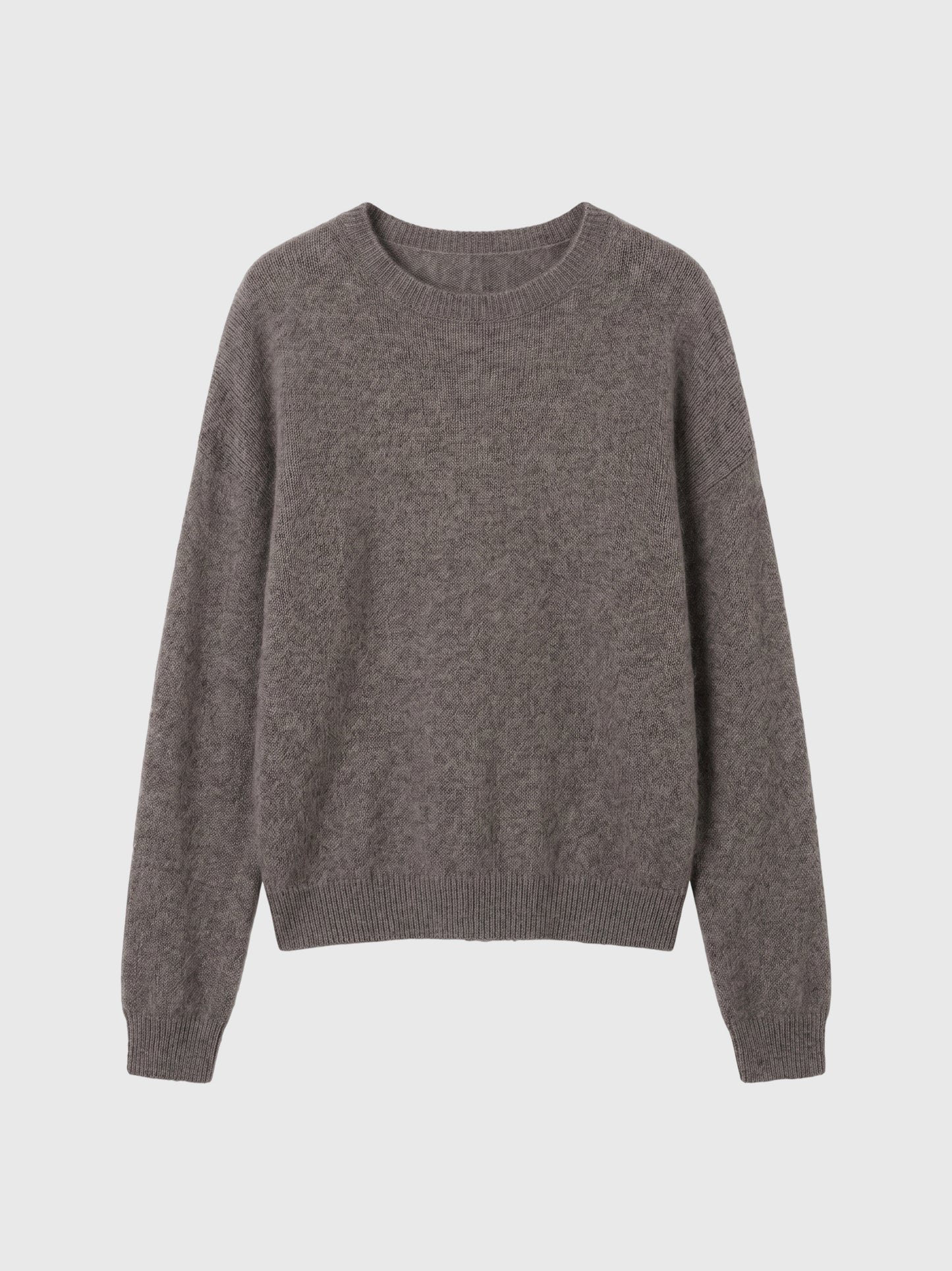 Cashmere-Silk Crewneck Knit Sweater
