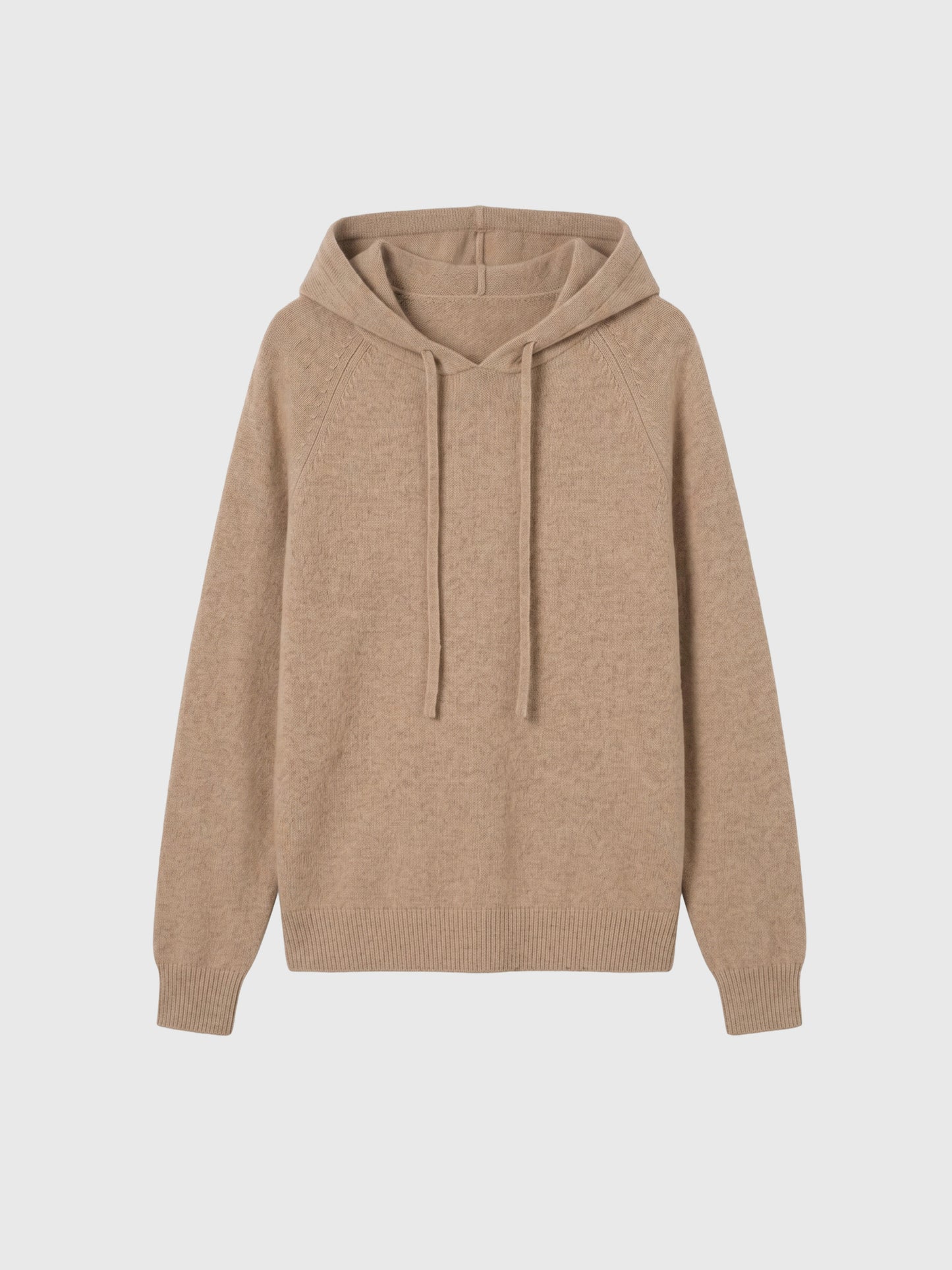 Cashmere Drawstring Hooded Knit Sweater