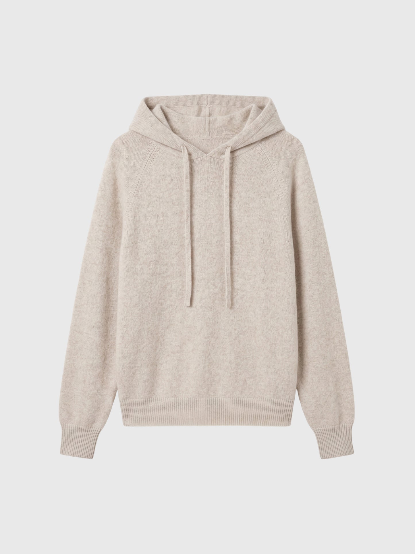 Cashmere Drawstring Hooded Knit Sweater
