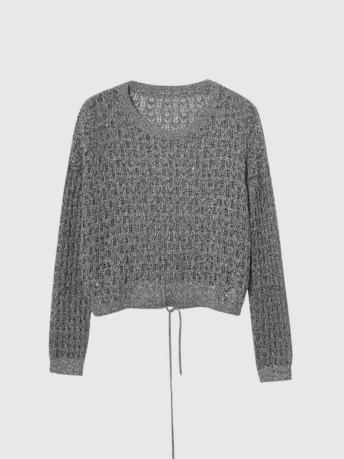 Load image 1 in gallery view. Open Knit Sweater