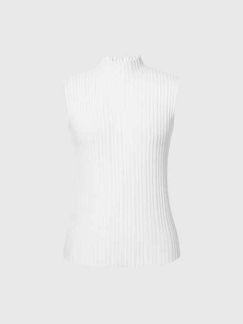 Load image 1 in gallery view. Ribbed High-Neck Sleeveless Top