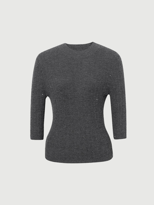 Load image 1 in gallery view. Short-Sleeved Wool Sweater