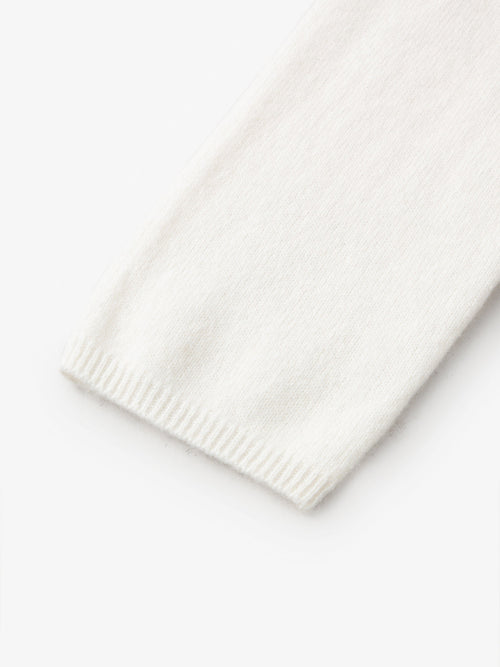 Load image 1 in gallery view. White Slim Fit Cashmere Sweater 599A133005Q