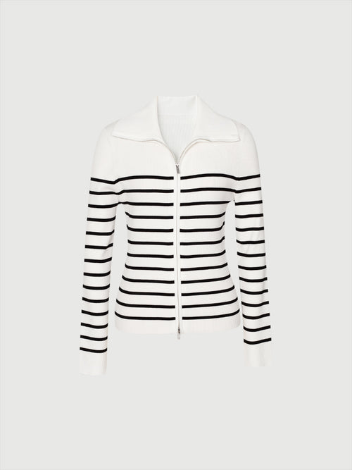 Load image 1 in gallery view. Striped Knit Cardigan - MEILLEUR MOMENT OFFICIAL STORE NEW YORK 