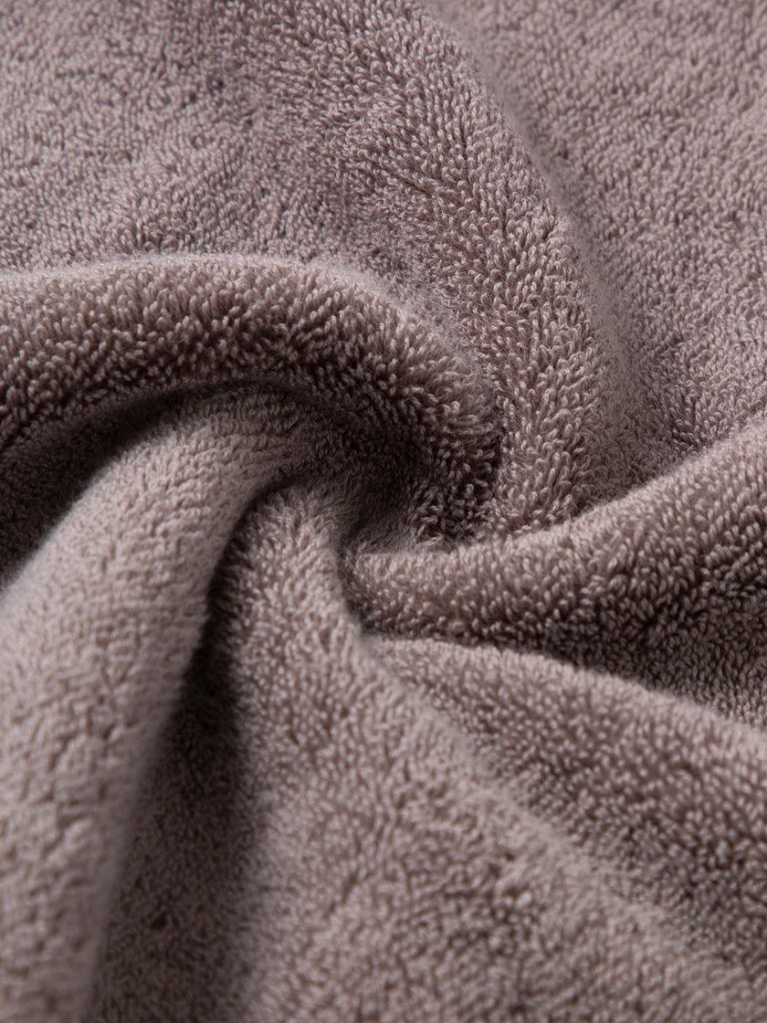 Cotton Gray & White Striped Towel and Bath Set