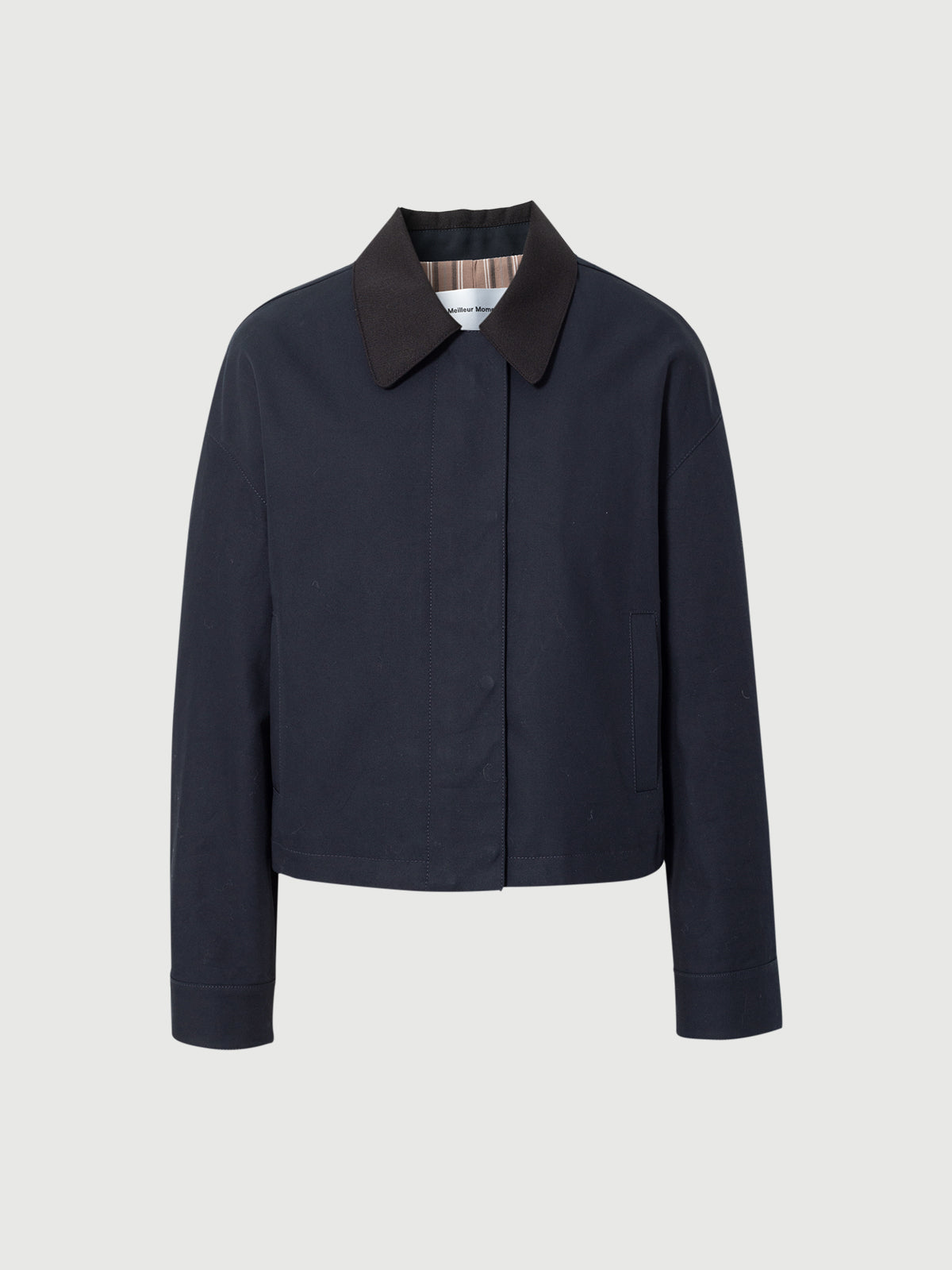 Cotton Drop-Shoulder Lapel Jacket