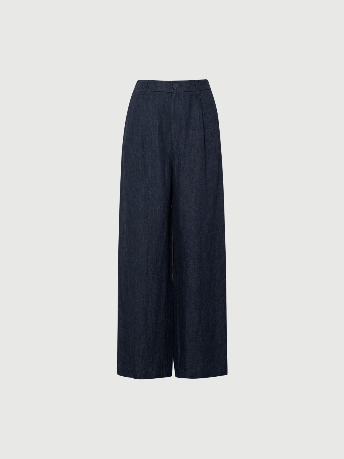 Linen Woven Straight-Leg Pants