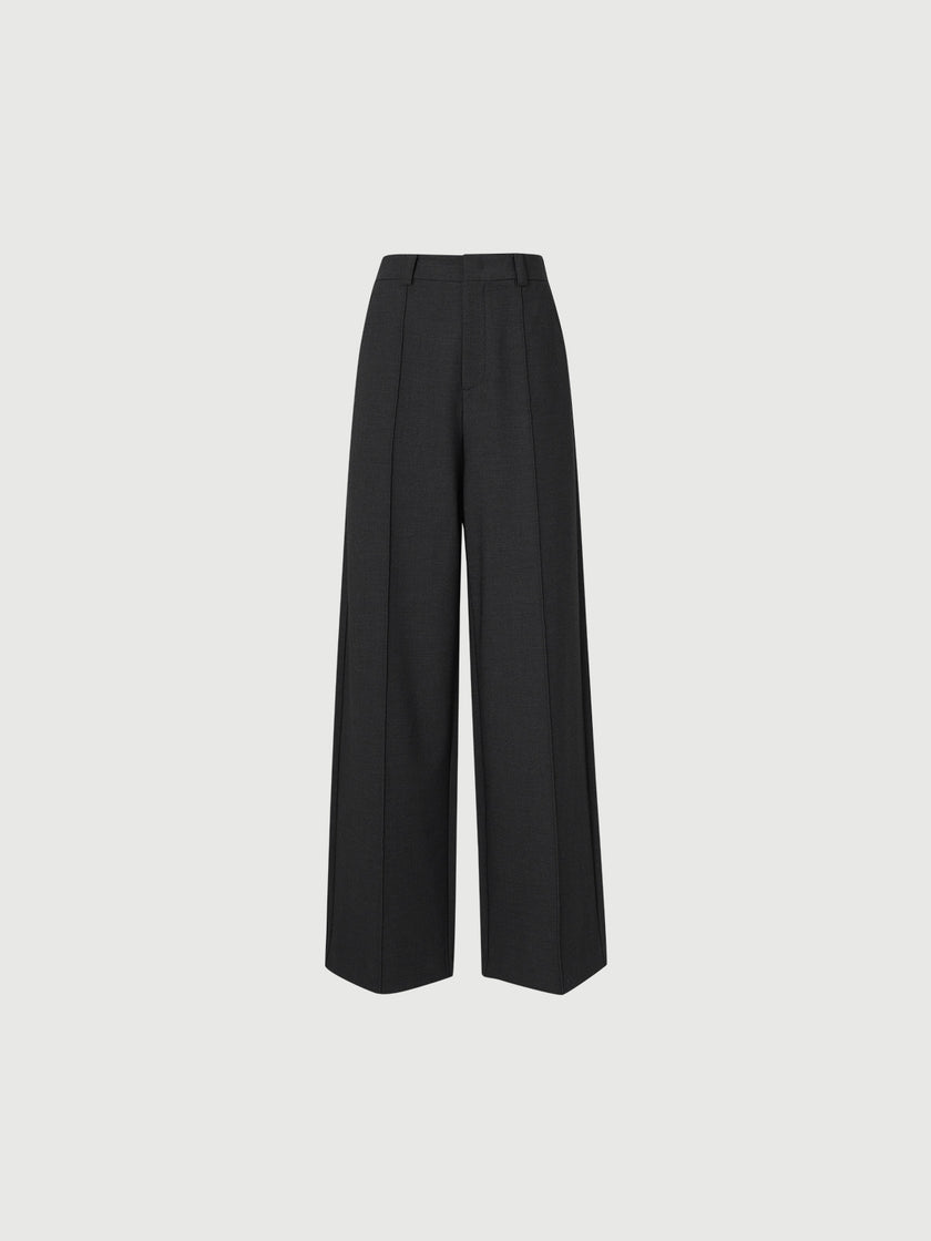 Straight-Fit High-Waist Trousers