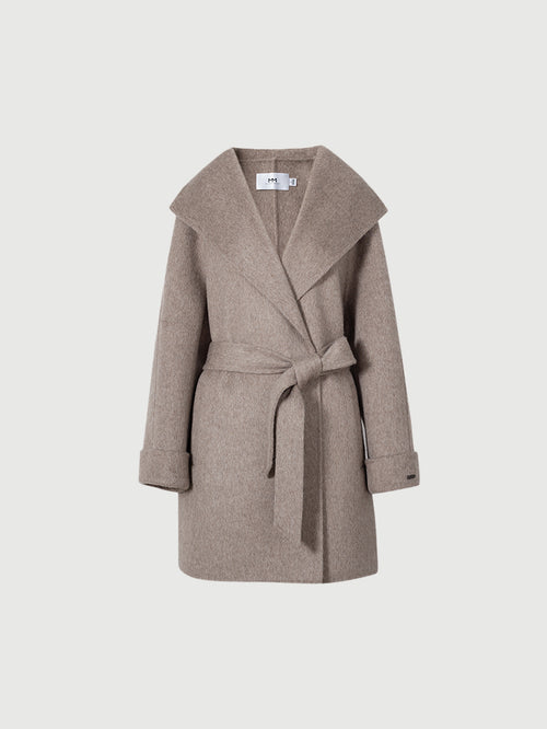 Load image 1 in gallery view. Wide Lapel Knee-Length Coat