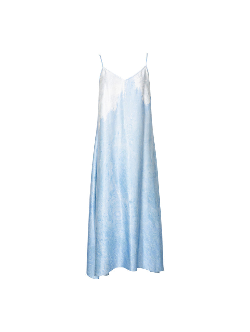 V Neck Acetate Slip Dress