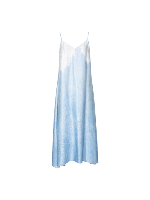 Load image 1 in gallery view. V Neck Acetate Slip Dress