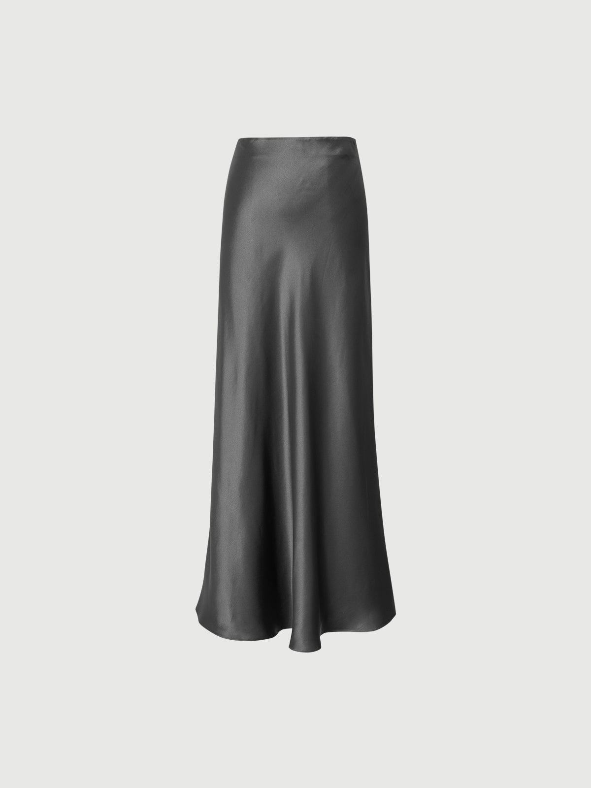 Acetate Silky Ankle-Length Skirt