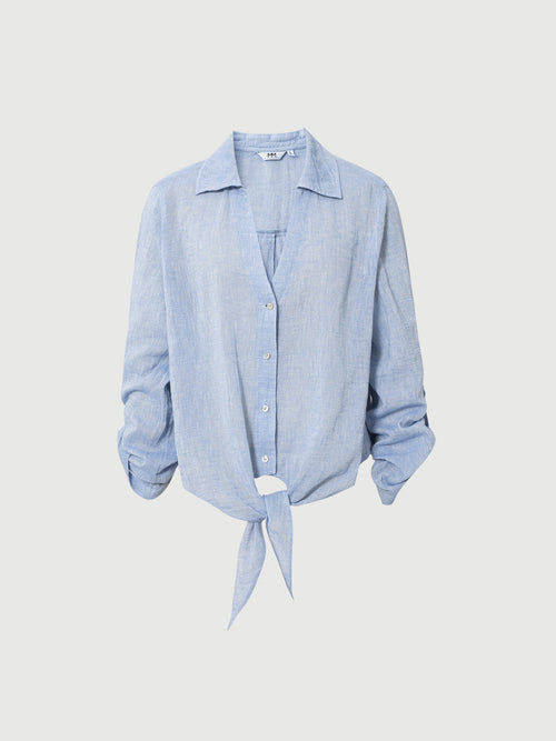 Load image 1 in gallery view. Cotton V Collar Shirt