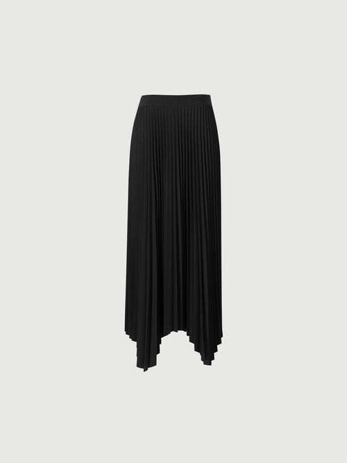 Load image 1 in gallery view. Pleated Handkerchief Maxi Skirt