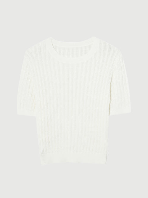 Load image 1 in gallery view. Cable Knit Top