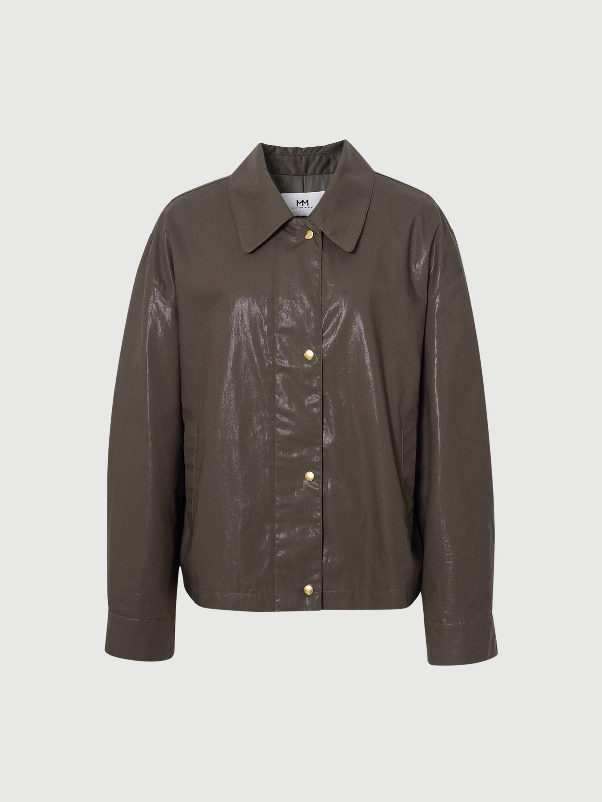 Matte Crinkle Leather Jacket