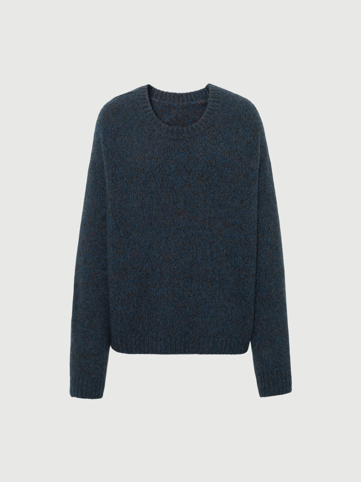 Crewneck Drop-Shoulder Silk-Cashmere Sweater