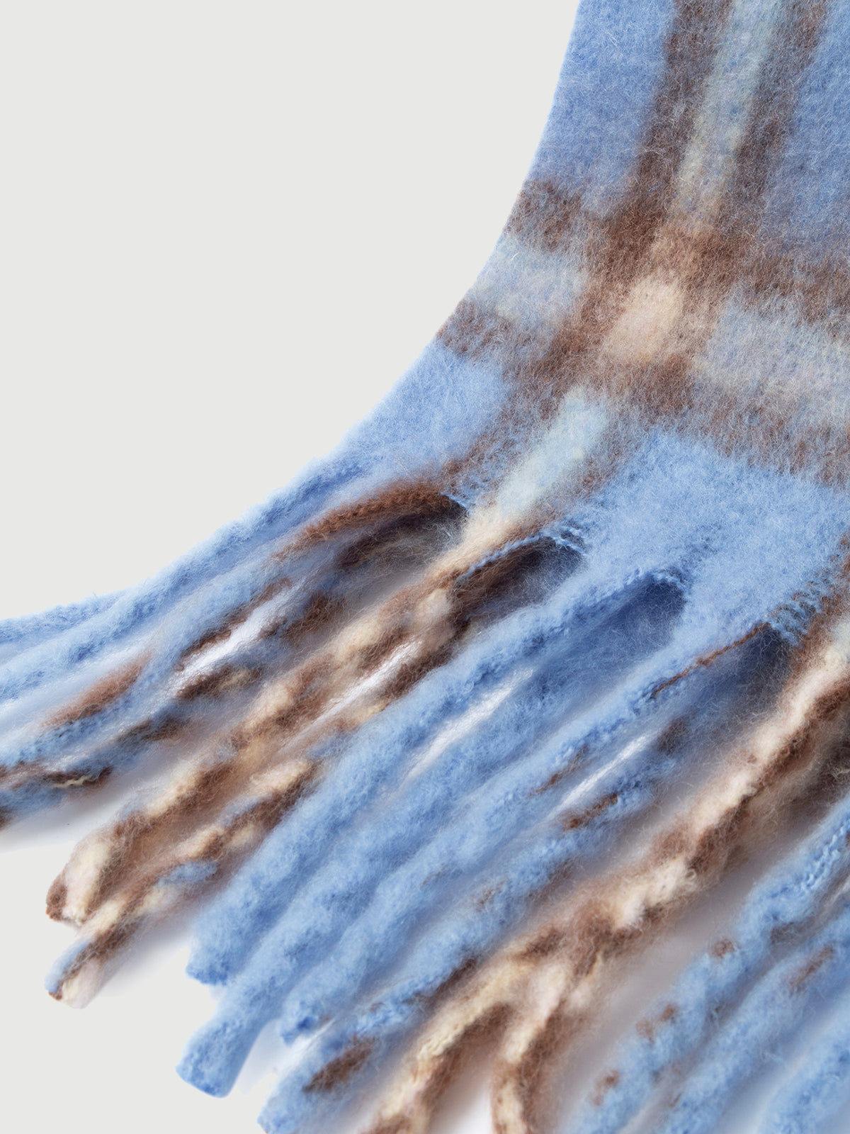 Light Blue Plaid Scarf