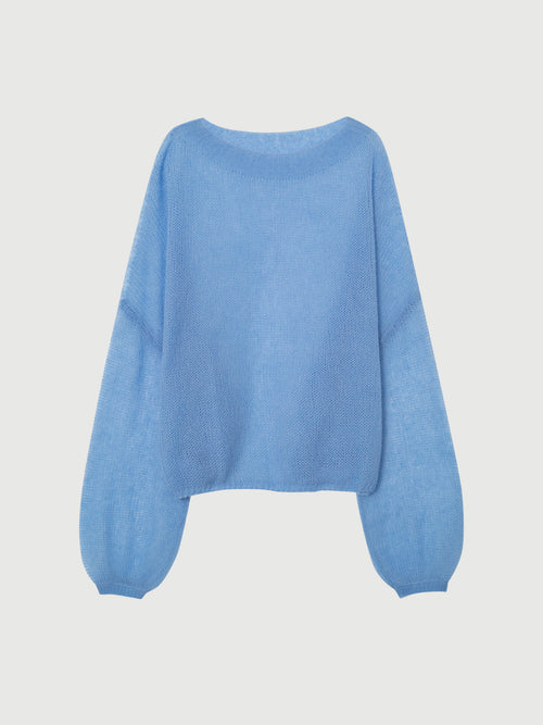 Load image 1 in gallery view. Cashmere-Silk Relaxed Pullover Sweater