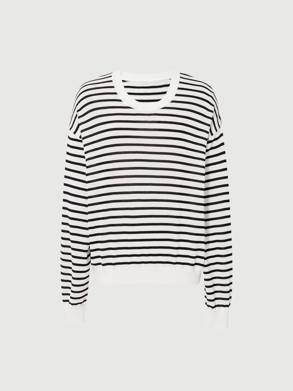 Striped Crewneck Relaxed Top