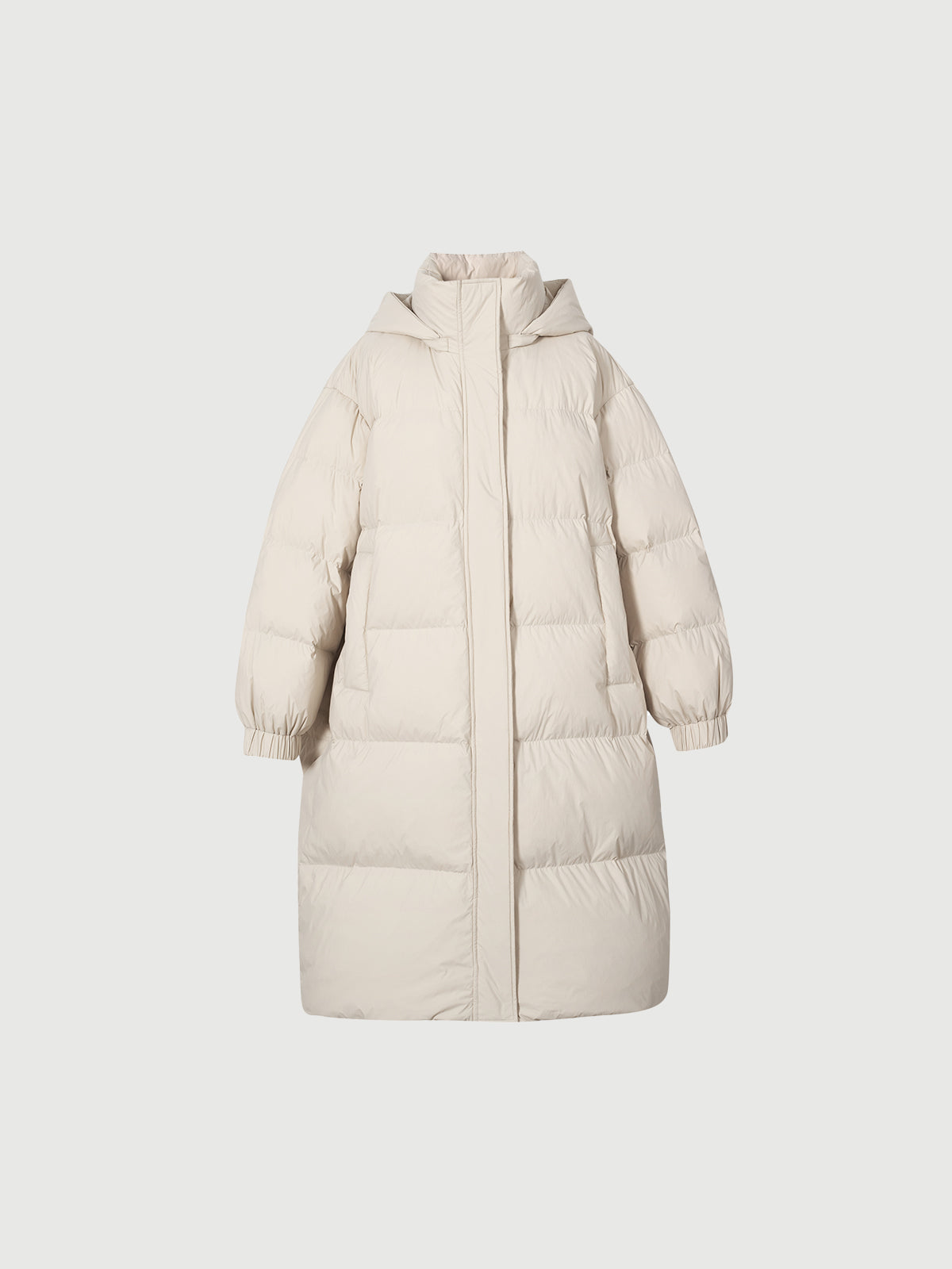 A-Line Goose Down Puffer Midi Jacket