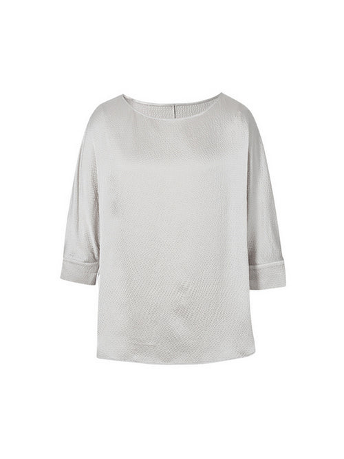 Load image 1 in gallery view. Mid Sleeve 100% Silk Blouse