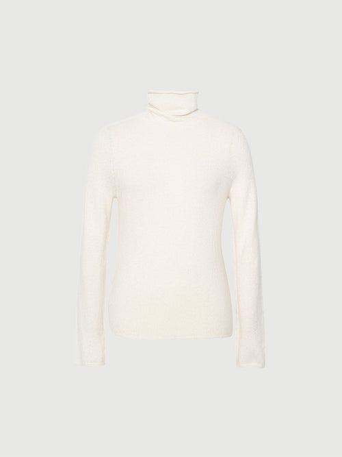 Load image 1 in gallery view. White Slim Fit Cashmere Sweater 599A133005Q