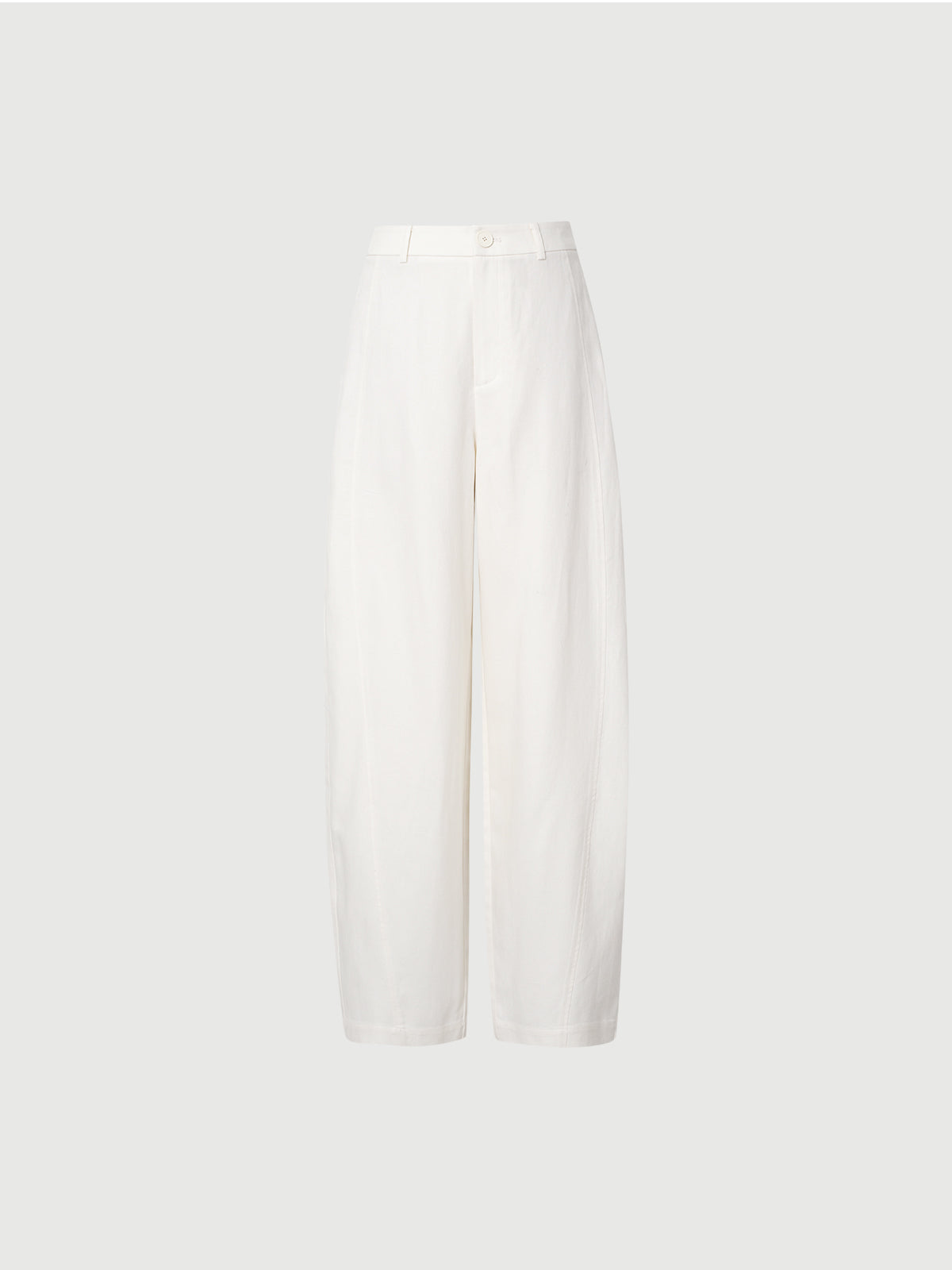 Linen-Blend Slight Barrel Pants