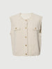 Beige Knit Sleeveless Tank