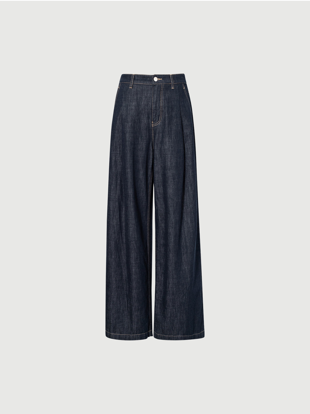 Cotton Wide-Leg Jeans