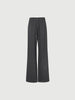 Dark gray wide-leg pants on a light gray background