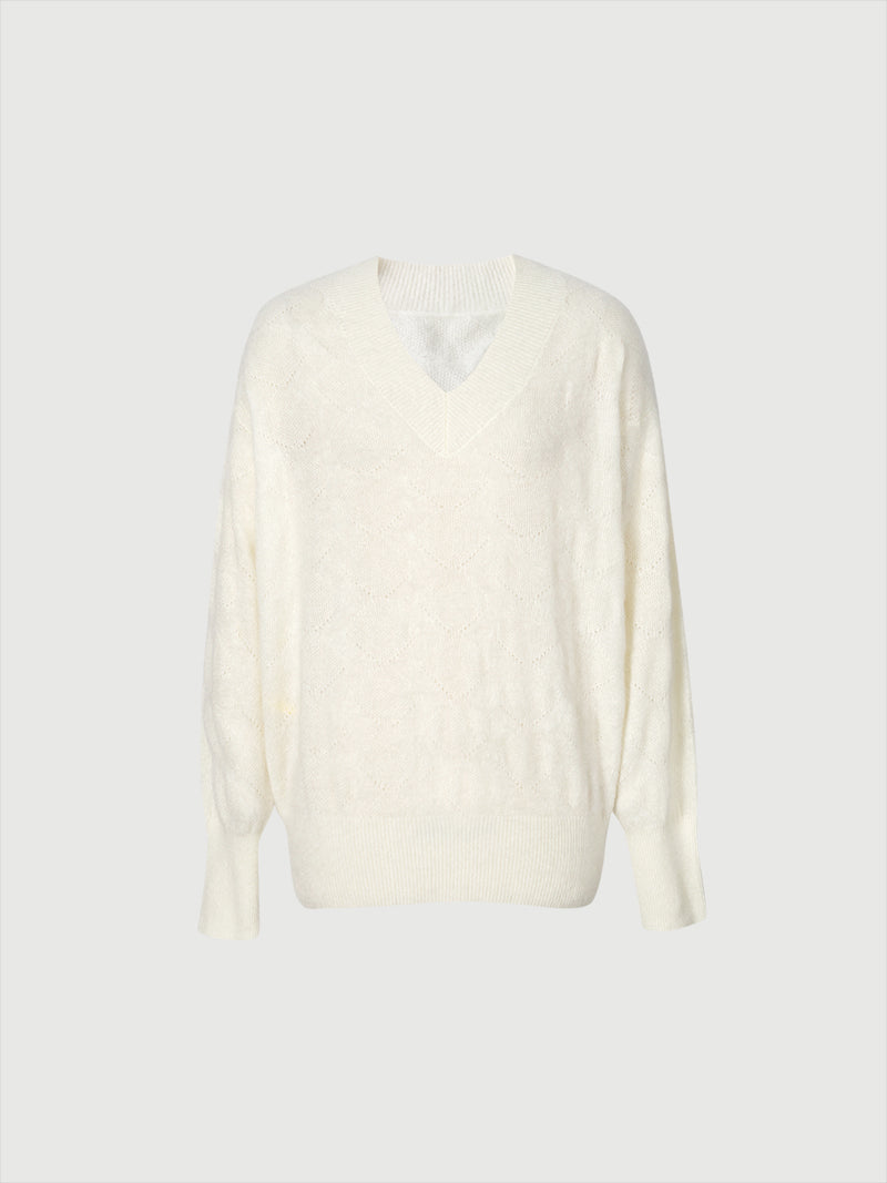 V Neck Slouchy Cashmere Sweater