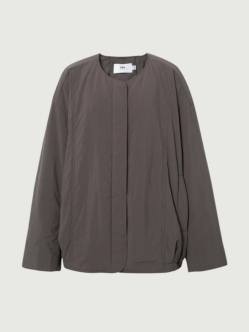 Load image 1 in gallery view. Crewneck Padded Jacket in Sheep Wool