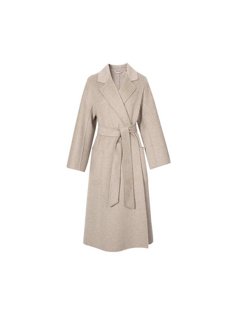 Luxury Pure Cashmere Wrap Coat