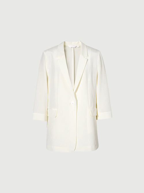 Load image 1 in gallery view. Silk Blazer Jacket