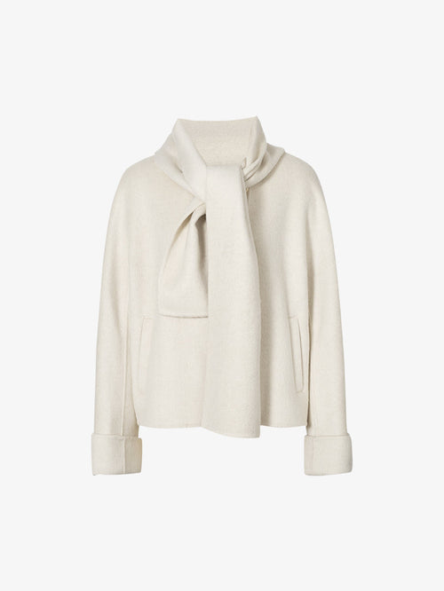 Load image 1 in gallery view. Wool Coat with Scarf