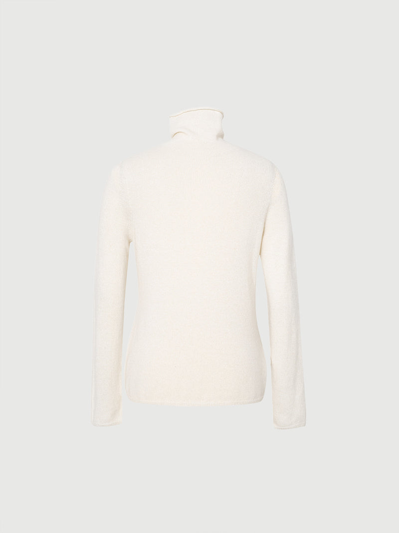 White Slim Fit Cashmere Sweater 599A133005Q