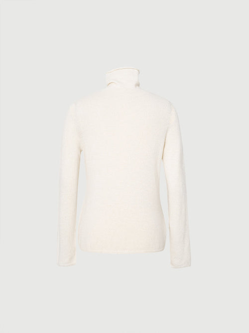 Load image 1 in gallery view. White Slim Fit Cashmere Sweater 599A133005Q