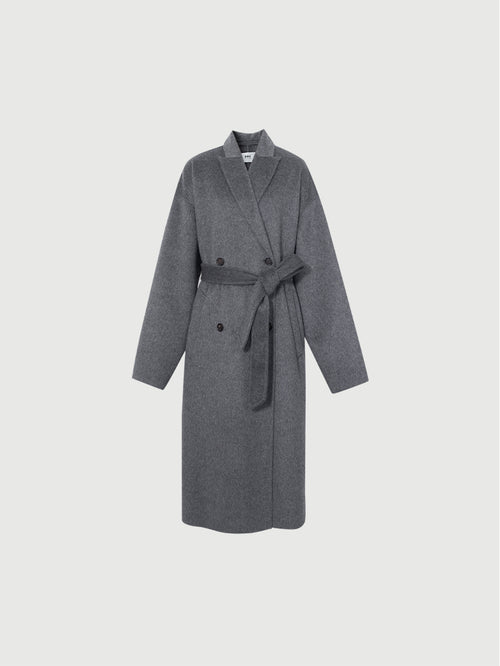 Load image 1 in gallery view. Peak Lapel Wool Alpaca Coat - MEILLEUR MOMENT OFFICIAL STORE NEW YORK 